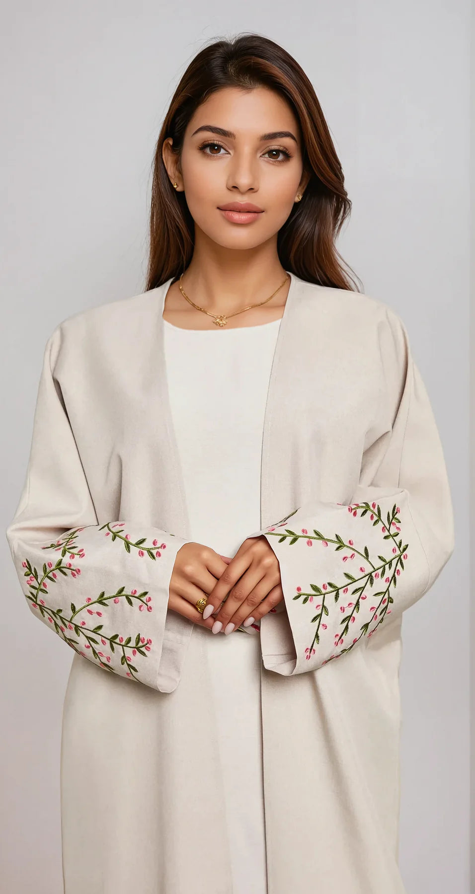 Floral Kimono Beige