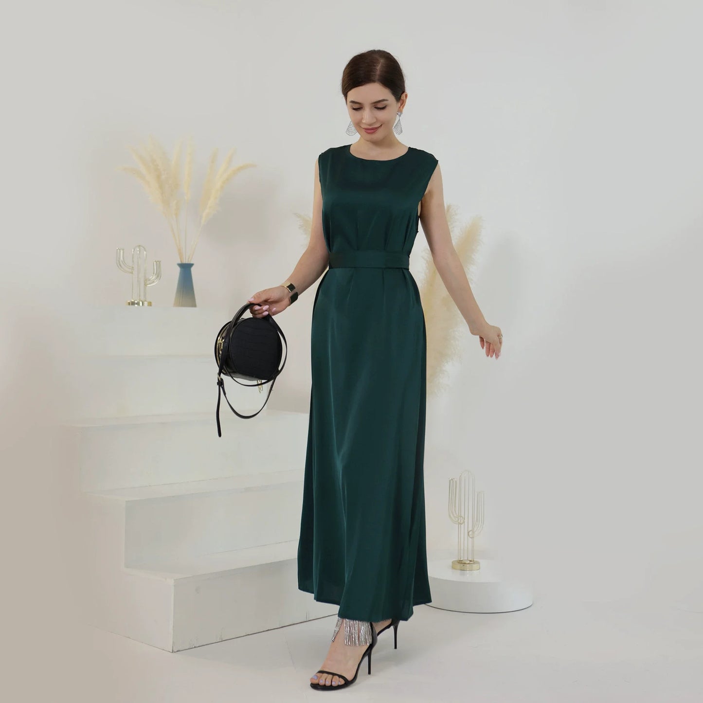 Sleeveless Abaya Dress
