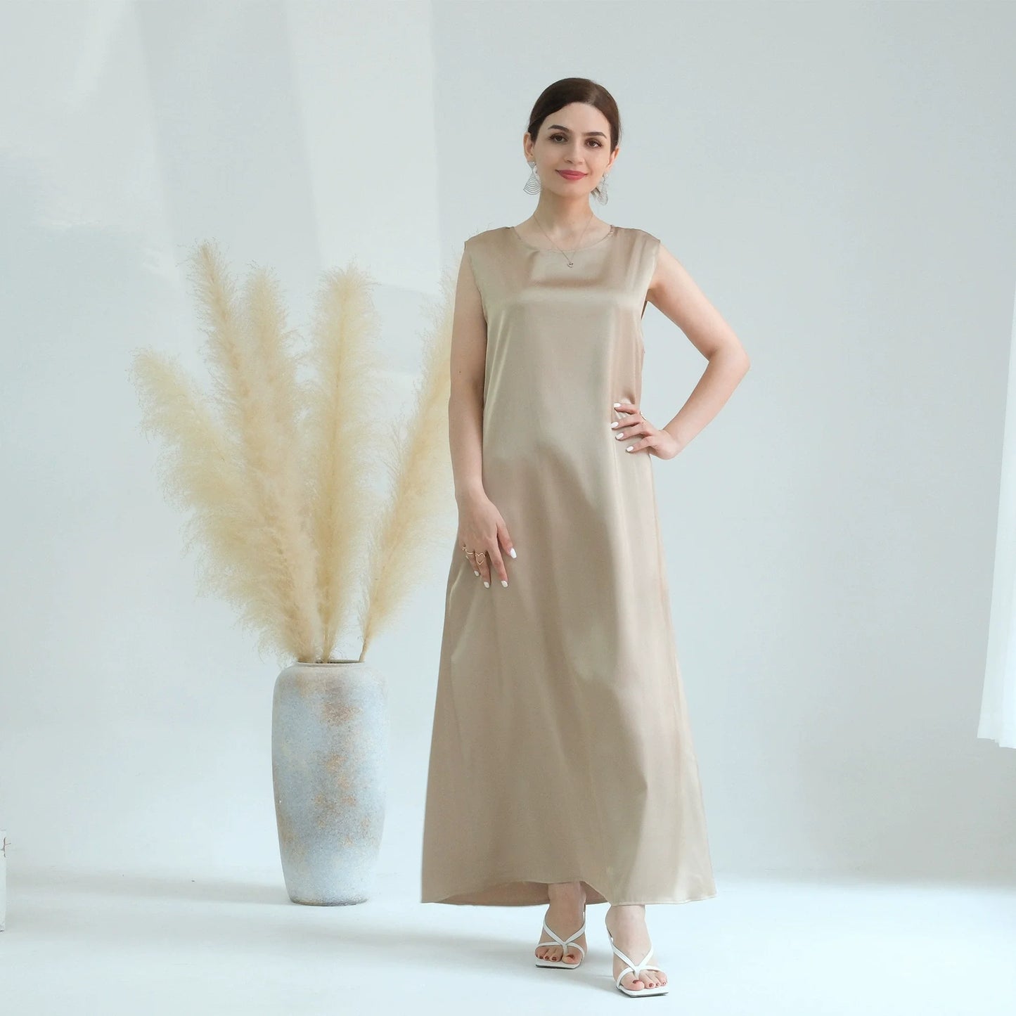 Sleeveless Abaya Dress